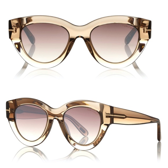 New TOM FORD Slater Cat Eye Clear Sunglasses - Picture 10 of 16